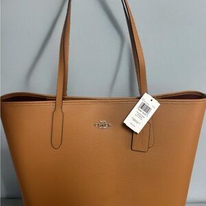Coach Tan Leather Tote Bag